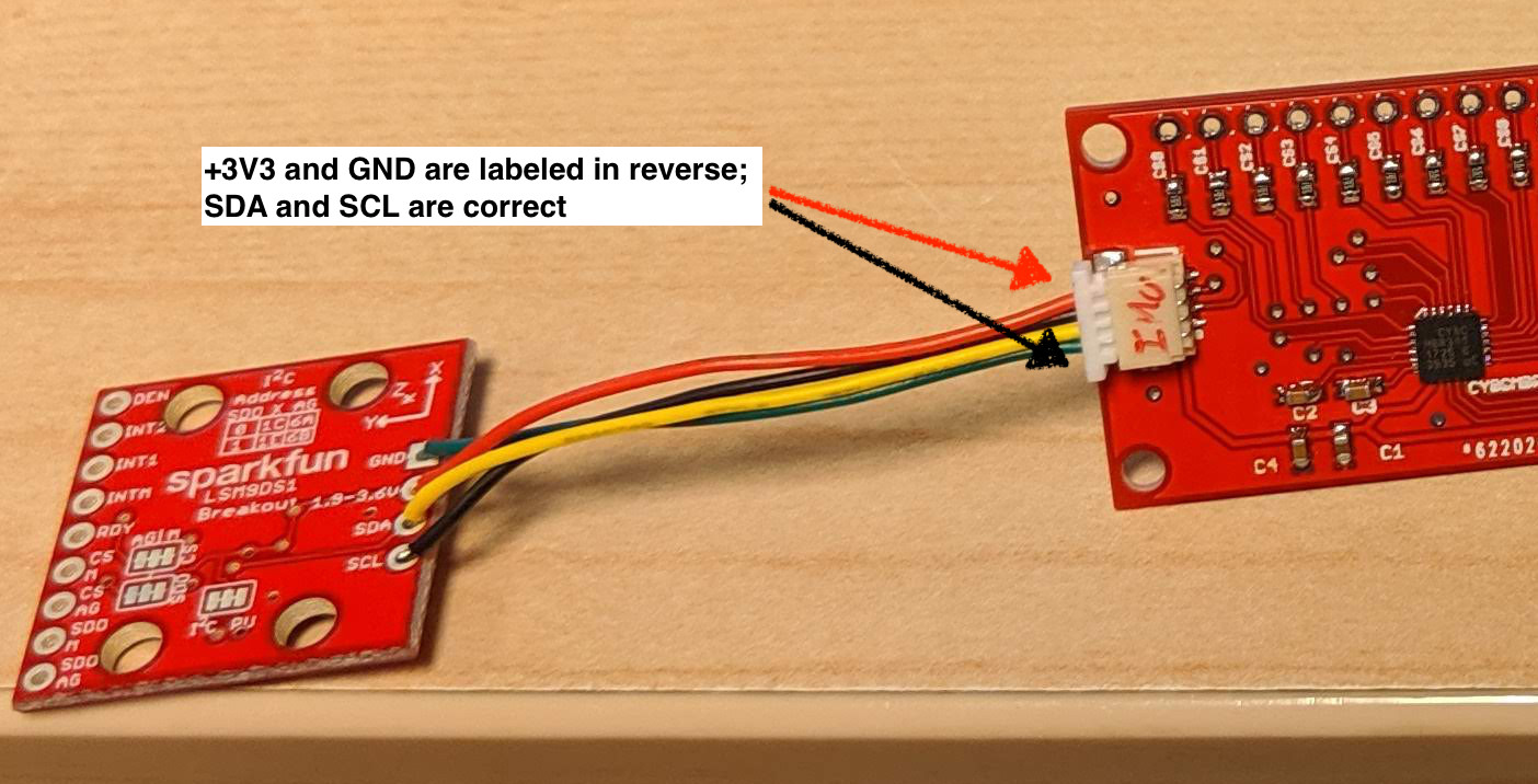 Capsense-IMU connection