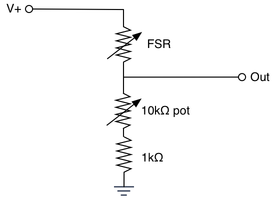 T-Stick Sopranino - Voltage Divider Circuit