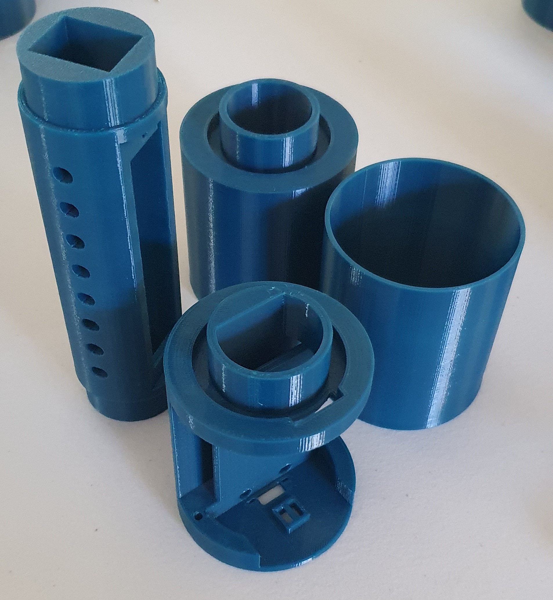 Overview of 3D printed components